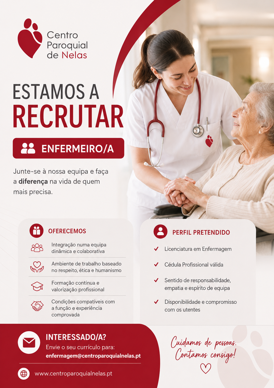 Recrutamento Enfermagem Centro Paroquial de Nelas
